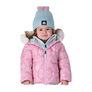 Snozu Snowflake Puffer Jacket Fleece Lining Pink  4t